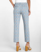Shadow Blue/Multi Glen Plaid $|& Liverpool Holly Welt Pocket Trouser - Hanger Side