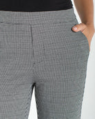 Black/White Mini Check $|& Liverpool Kayla Pull-On Trouser - Hanger Back