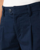 Deep Midnight $|& Liverpool Pleated Trouser Short - Hanger Back