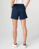 Deep Midnight $|& Liverpool Pleated Trouser Short - Hanger Side