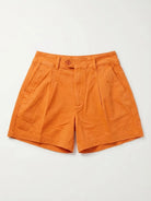 Jaffa Orange $|& Liverpool Pleated Trouser Short - Hanger Detail