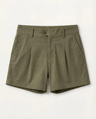 Laurel Grove $|& Liverpool Pleated Mid Length Trouser Short - Hanger Detail