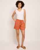 Apricot Brandy $|& Liverpool Pull On Drawstring Linen Short Pull On - UGC On Fig