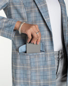 Shadow Blue/Multi Glen Plaid $|& Liverpool Boyfriend Blazer - Hanger Back