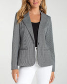 Black/White Mini Check $|& Liverpool Fitted Blazer - VOF Detail