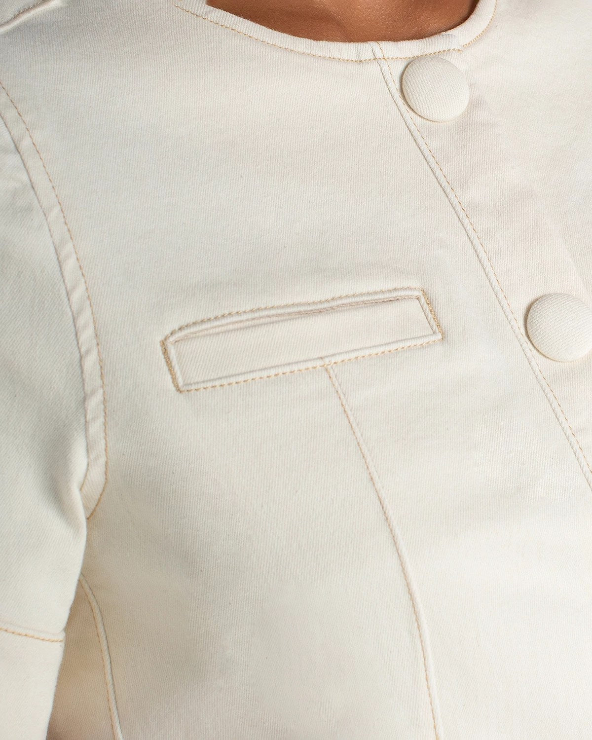 Desert Dunes $|& Liverpool Short Sleeve Cropped Jacket - Hanger Back