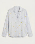 Blue Stripe Lemon $|& Thread & Supply Yesenia Embroidered Shirt - Hanger Detail