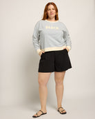 Cream/Light Blue $|& Cloud Ten Beach Striped Pullover Top - UGC On Fig