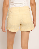 Anise Flower $|& Kensie Mid Rise Double Roll Twill Short - SOF Back