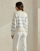 Cream $|& ABLE Lobster Stripe Sweater Pullover - Hanger Side