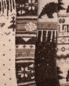 Brown/Ivory $|& MUK LUKS 4 Pack Boot Socks - Hanger Back