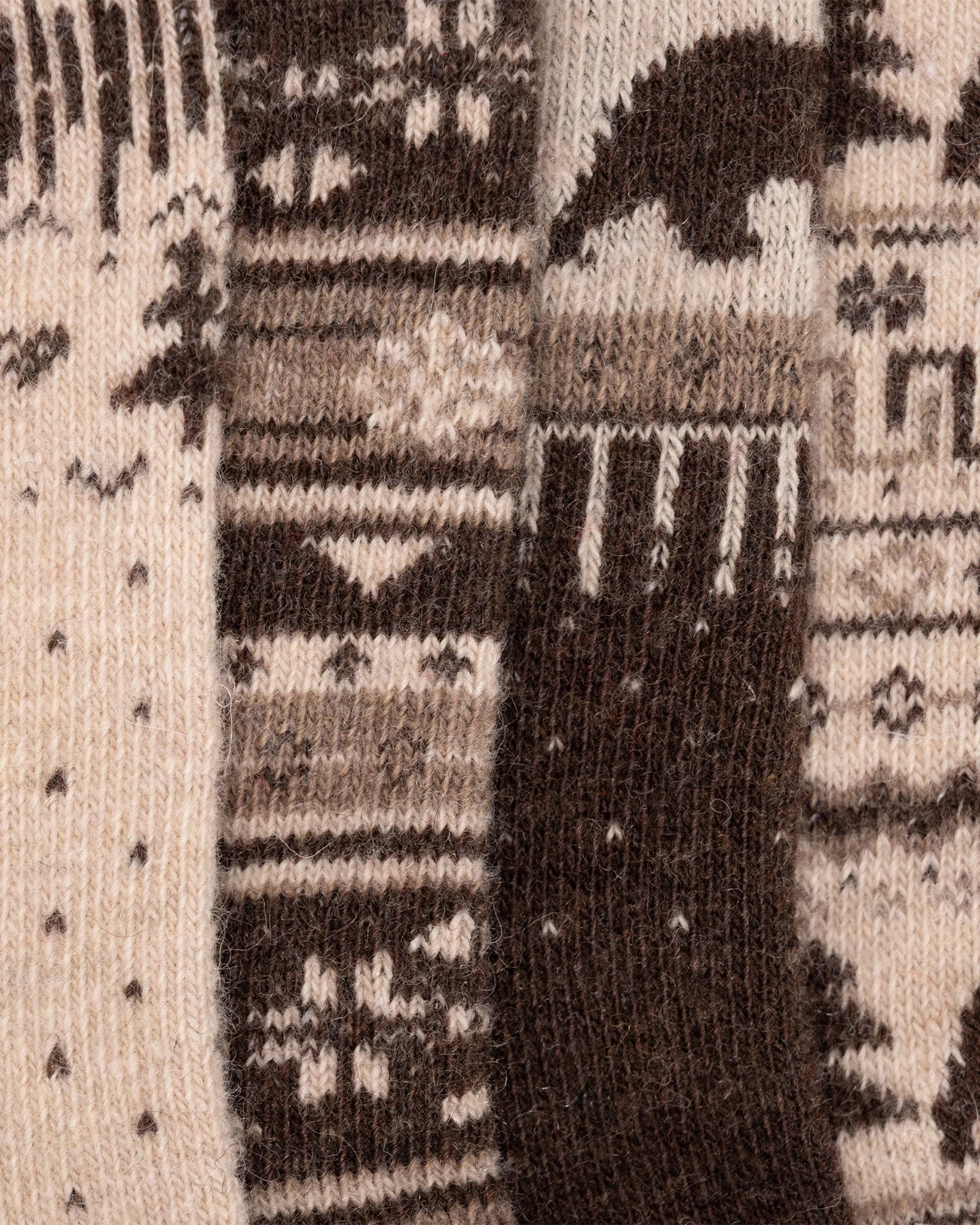 Brown/Ivory $|& MUK LUKS 4 Pack Boot Socks - Hanger Back