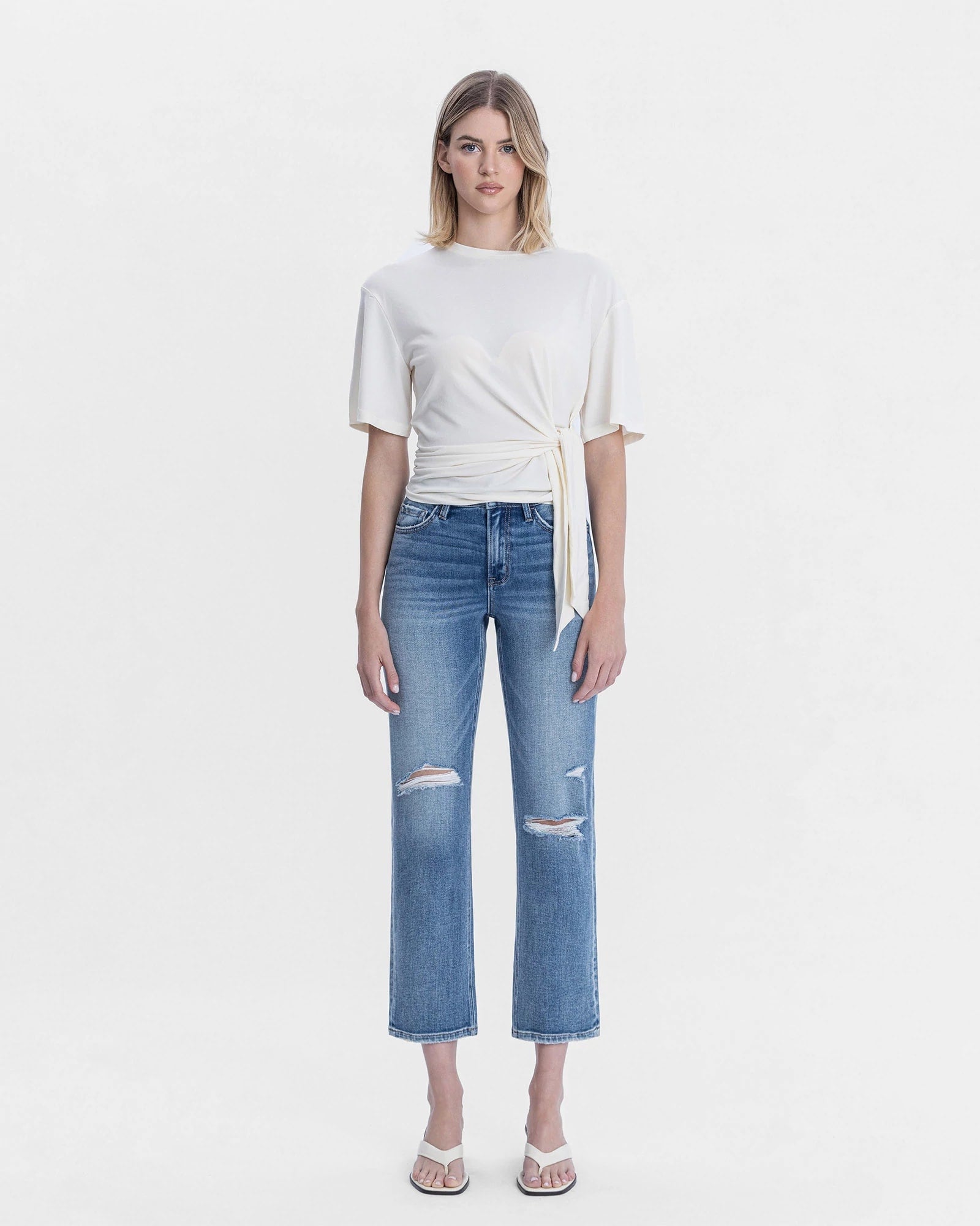 Vital Spark $|& Vervet Mid Rise Ankle Straight - VOF Detail