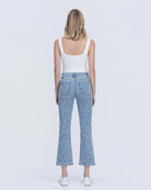 Floral Print $|& Vervet Mid Rise Cropped Flare - Hanger Side