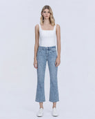 Floral Print $|& Vervet Mid Rise Cropped Flare - VOF Detail