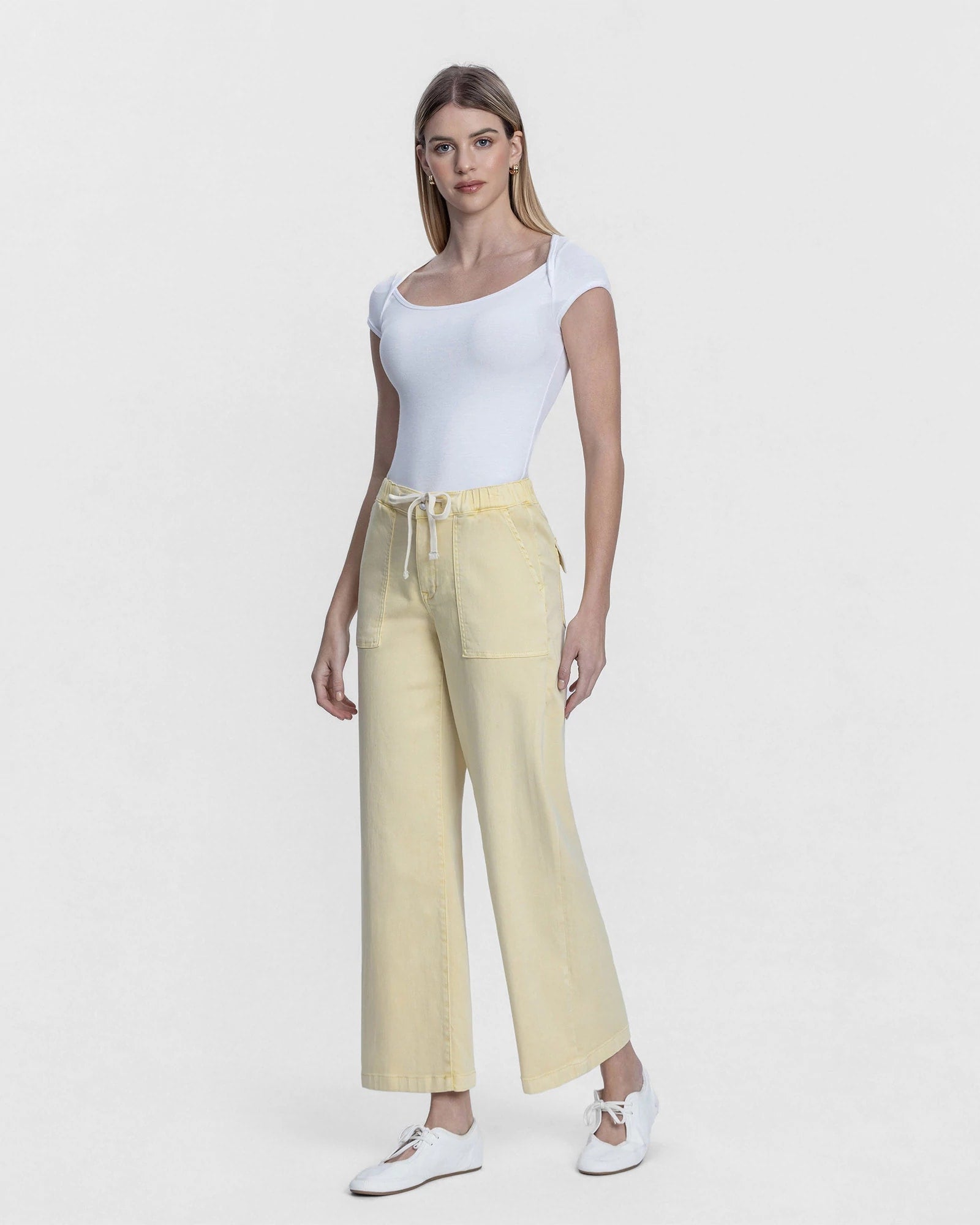 Sundress $|& Lovervet High Rise Wide Leg With Drawstring - Hanger Front