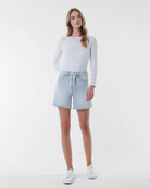 Vintage $|& Vervet High Rise Midi Short With Drawstring - VOF Detail