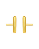 Gold $|& fyb jewelry Lottie Bar Studs - VOF Detail
