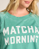 Dill Wood $|& Recycled Karma Matcha Morning Long Sleeve Graphic Tee - SOF Full Front