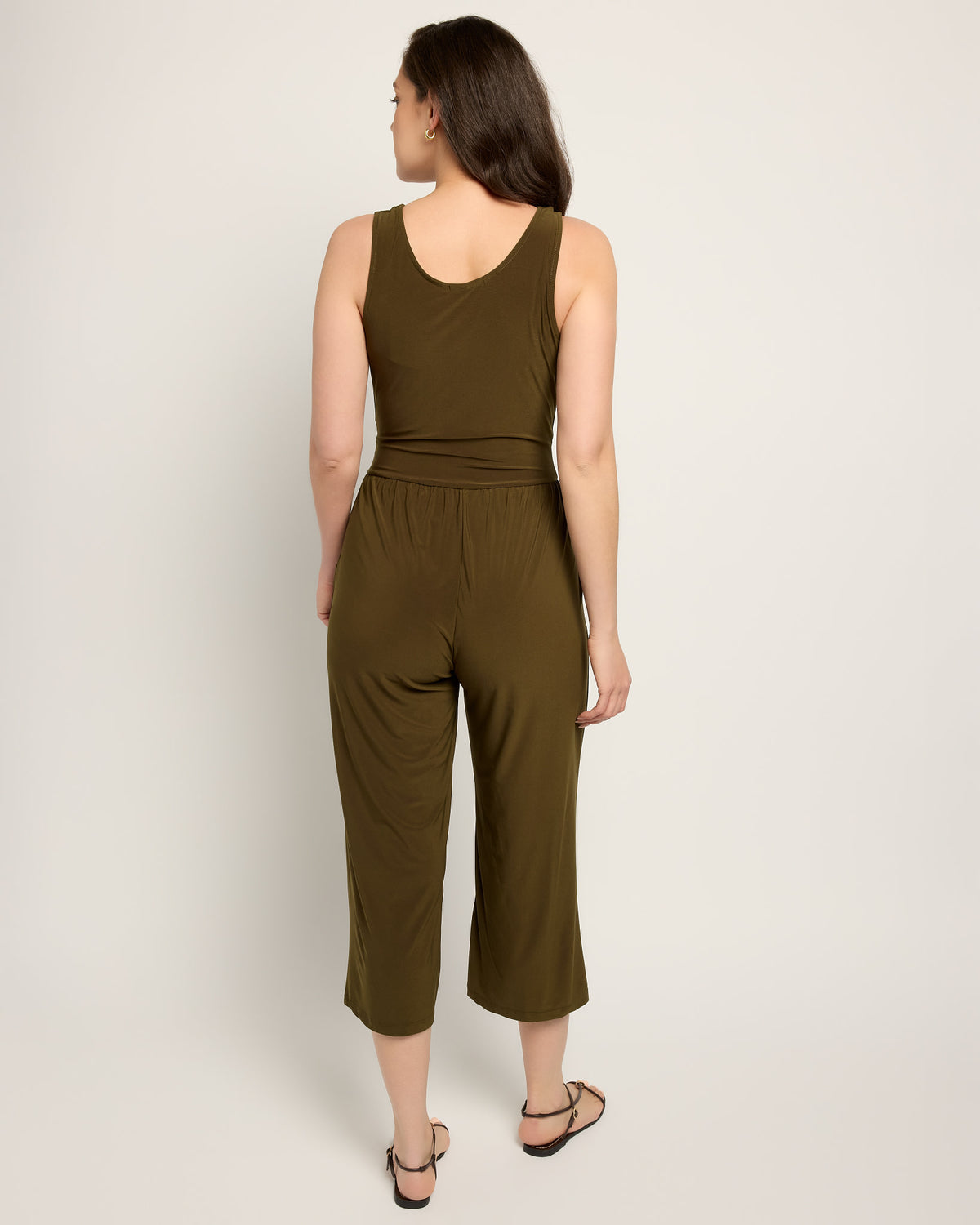 Olive $|& Sunday Edition Crop Jumpsuit - SOF Back