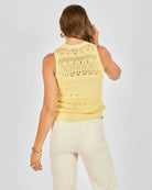 Lemon $|& Sadie & Sage Aster Sweater Tank - Hanger Side