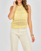 Lemon $|& Sadie & Sage Aster Sweater Tank - Hanger Detail