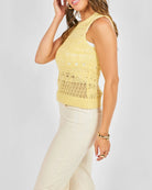 Lemon $|& Sadie & Sage Aster Sweater Tank - Hanger Front