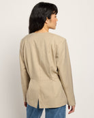 Tree House Melange $|& ICHI Estipo Tie Front Blazer - SOF Back