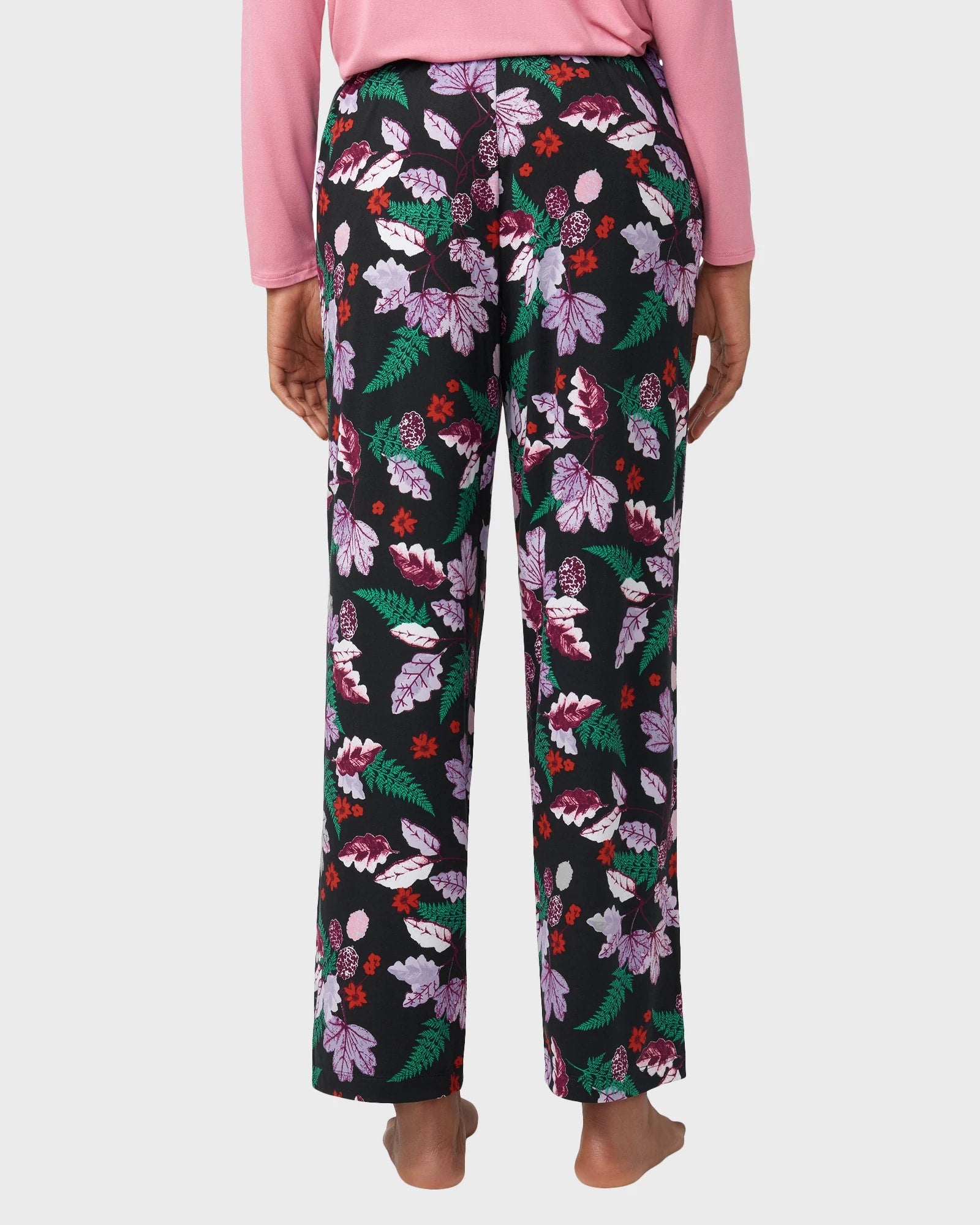 Black $|& HUE Wonderful Winter Floral PJ Pant - Hanger Side