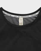 Black $|& HUE Solid Basics Long Sleeve Lounge Tee - Hanger Back