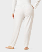 White Sand Heather $|& HUE Heather Basic Lounge Pant - Hanger Side