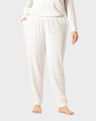 White Sand Heather $|& HUE Heather Basic Lounge Pant - VOF Detail