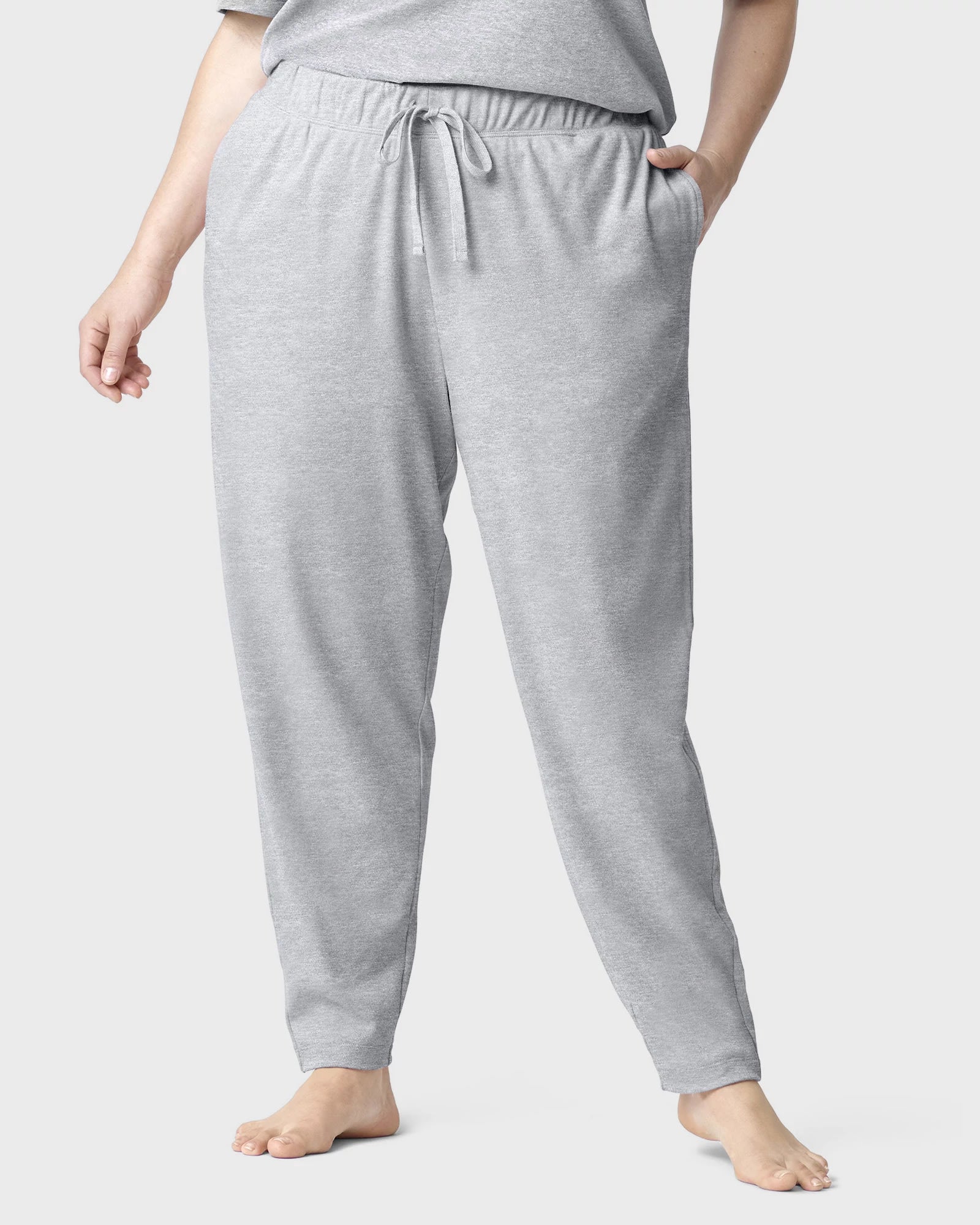 Medium Heather Grey $|& HUE Lounge Jogger - VOF Detail