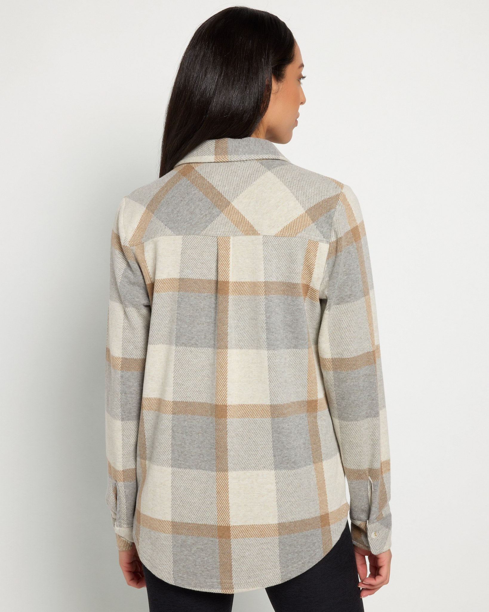 Grey Brown $|& Thread & Supply Lewis Plaid Shirt - SOF Back