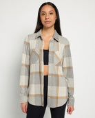 Grey Brown $|& Thread & Supply Lewis Plaid Shirt - SOF Front