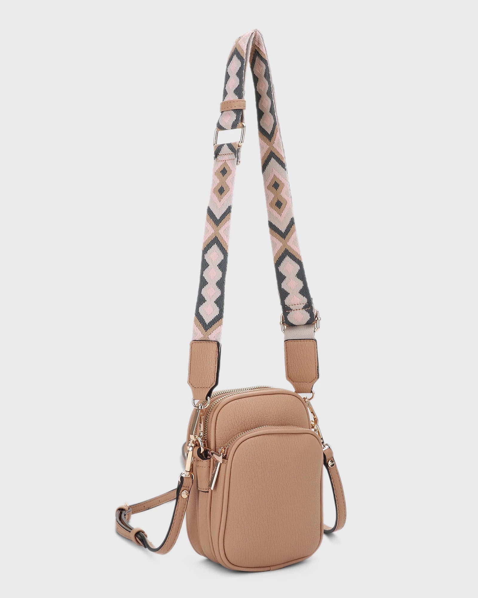 Camel/Tri $|& Mali + Lili Josie Double Crossbody - VOF Detail