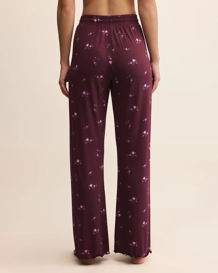 Merlot $|& Z Supply Lounge At Ease Ditsy Pant - Hanger Side