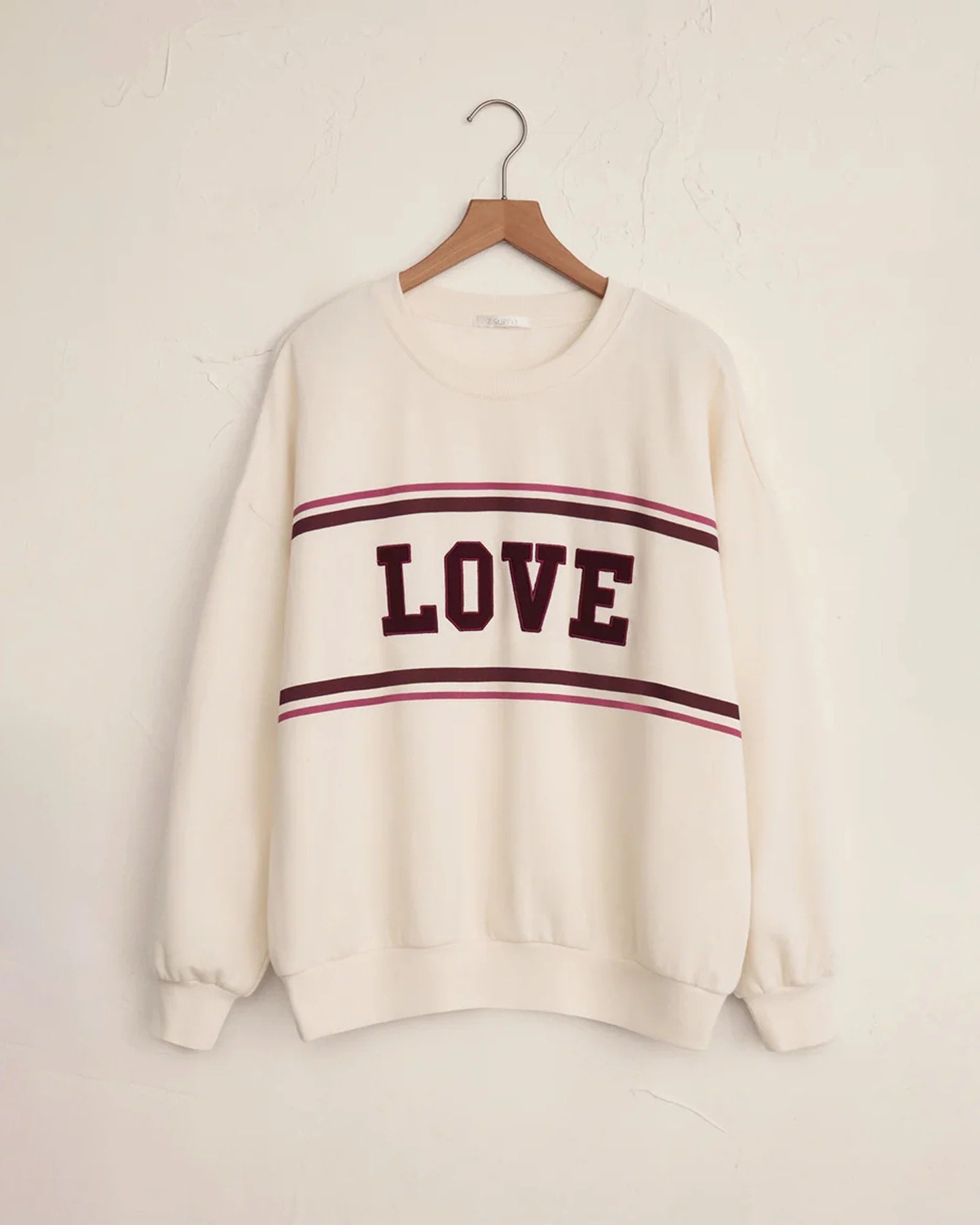 Vanilla Ice $|& Z Supply Lounge Oversized Love Sweatshirt - Hanger Back