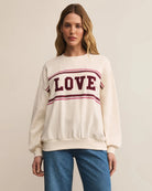 Vanilla Ice $|& Z Supply Lounge Oversized Love Sweatshirt - VOF Detail