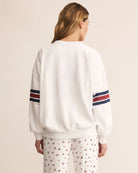 White $|& Z Supply Lounge North Pole Sweatshirt - Hanger Side