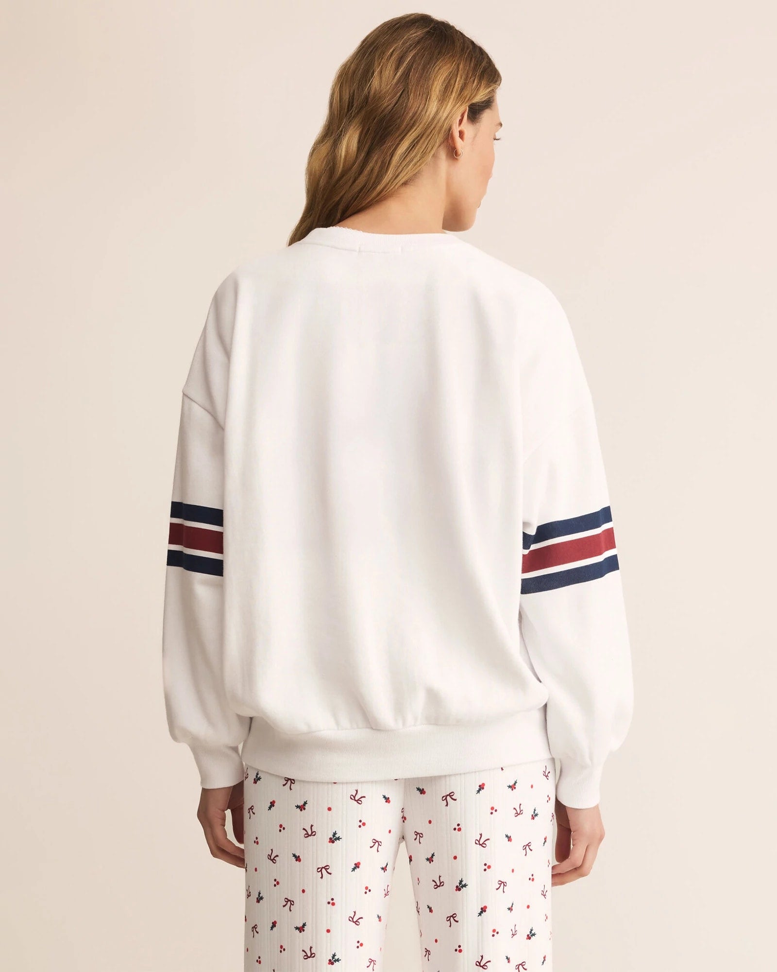 White $|& Z Supply Lounge North Pole Sweatshirt - Hanger Side