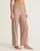 Iced Coffee $|& Z Supply Lounge Dawn Smocked Ribbed Pant - Hanger Front