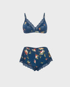 Blue Floral Print $|& Oh La La Cheri Reina 2 Piece Set - Hanger Back