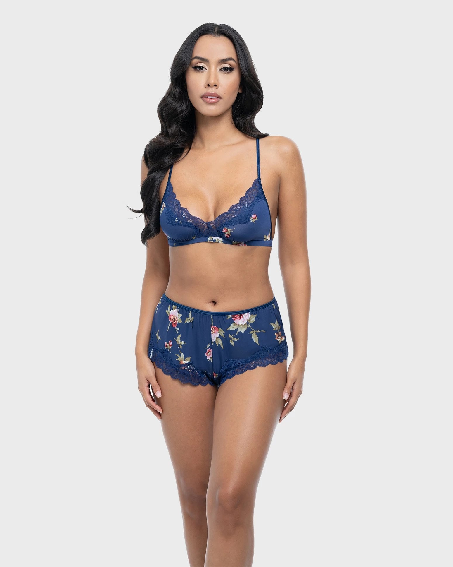 Blue Floral Print $|& Oh La La Cheri Reina 2 Piece Set - VOF Detail