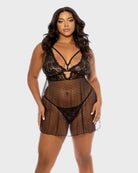 Black $|& Oh La La Cheri Aphrodite Babydoll - VOF Detail