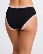 Black/Black Seashell 2 Pack $|& Fleur't Iconic High Waist Boyshort - Hanger Side