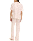Daisy Ditsy Light Pink $|& flora Brenna Printed Knit Notch Collar 3 Piece Set - Hanger Side