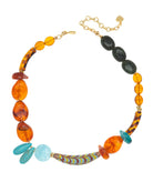 Turquoise Mix $|& Nakamol Gemstone and Resin Statement Collar Necklace - VOF Detail