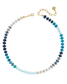 Blue Mix $|& Nakamol Beaded Gemstone Collar Necklace - VOF Detail