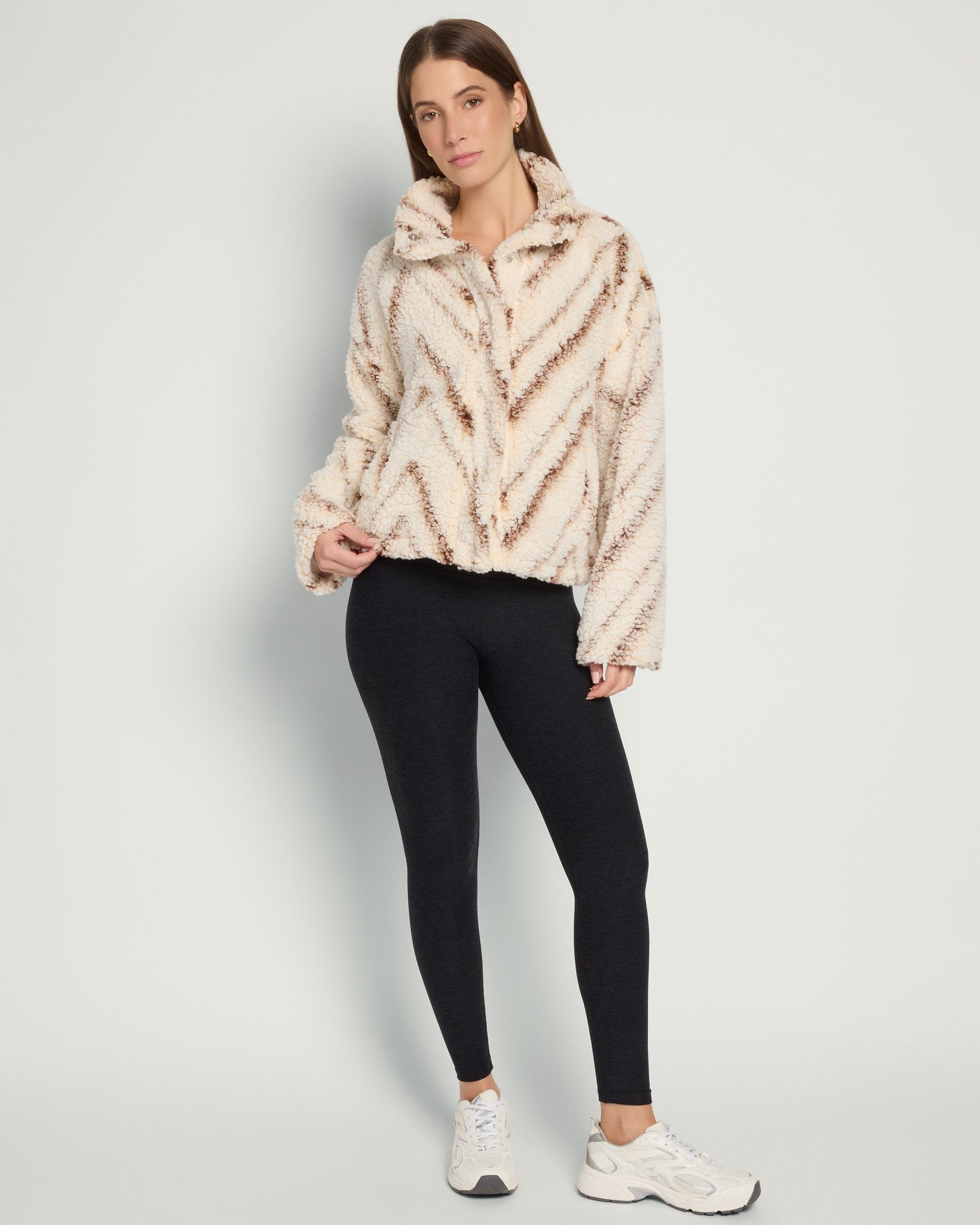 Ivory Neutral Chevron $|& Thread & Supply One Track Mind Jacket - UGC On Fig